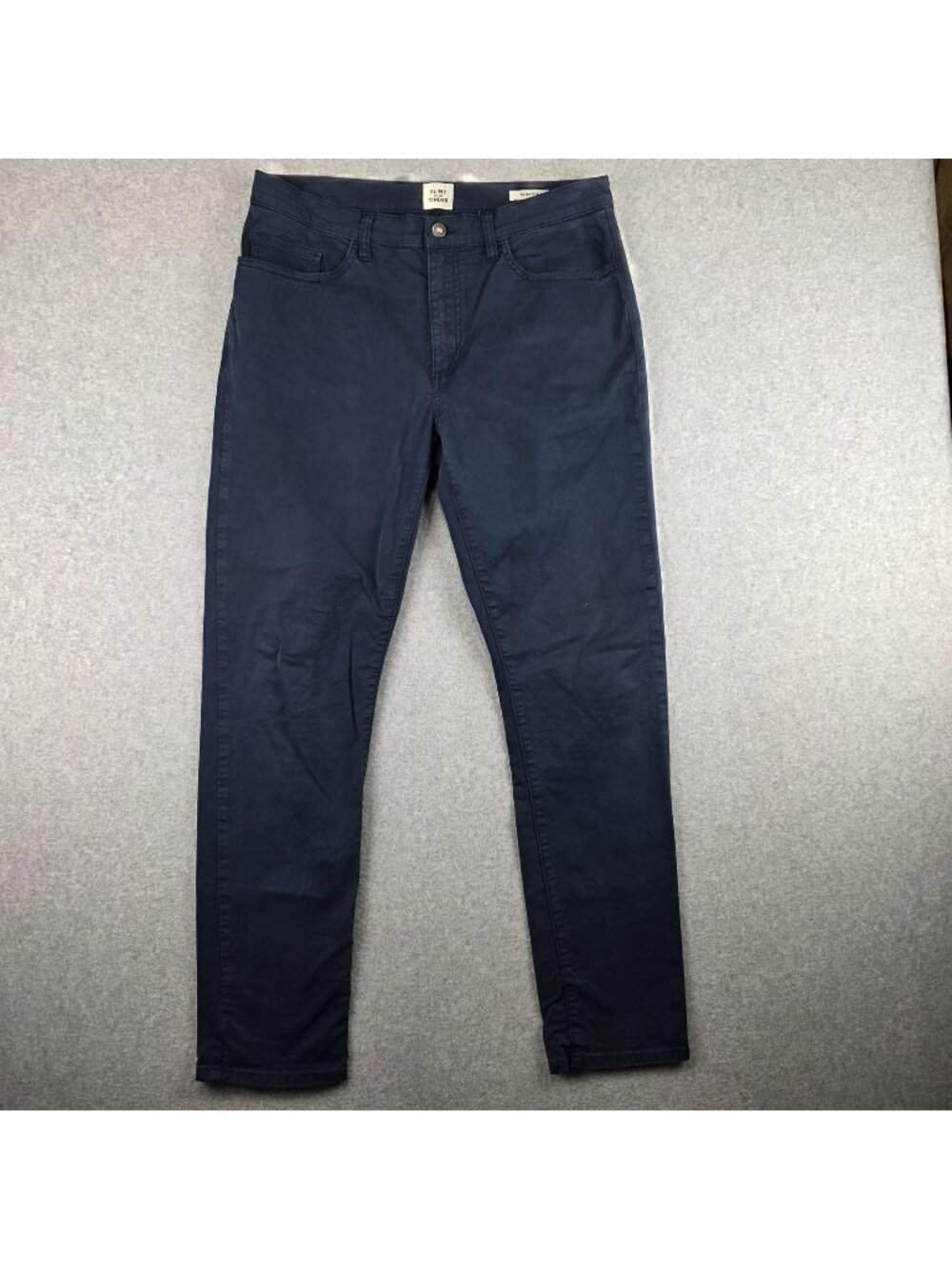 Flint And Tinder Pants Mens 34x32 Navy Blue Slim Chino Stretch Tapered Casual